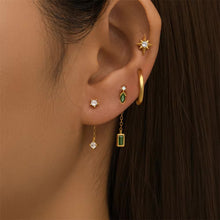 Load image into Gallery viewer, The Green Gem Earrings Set