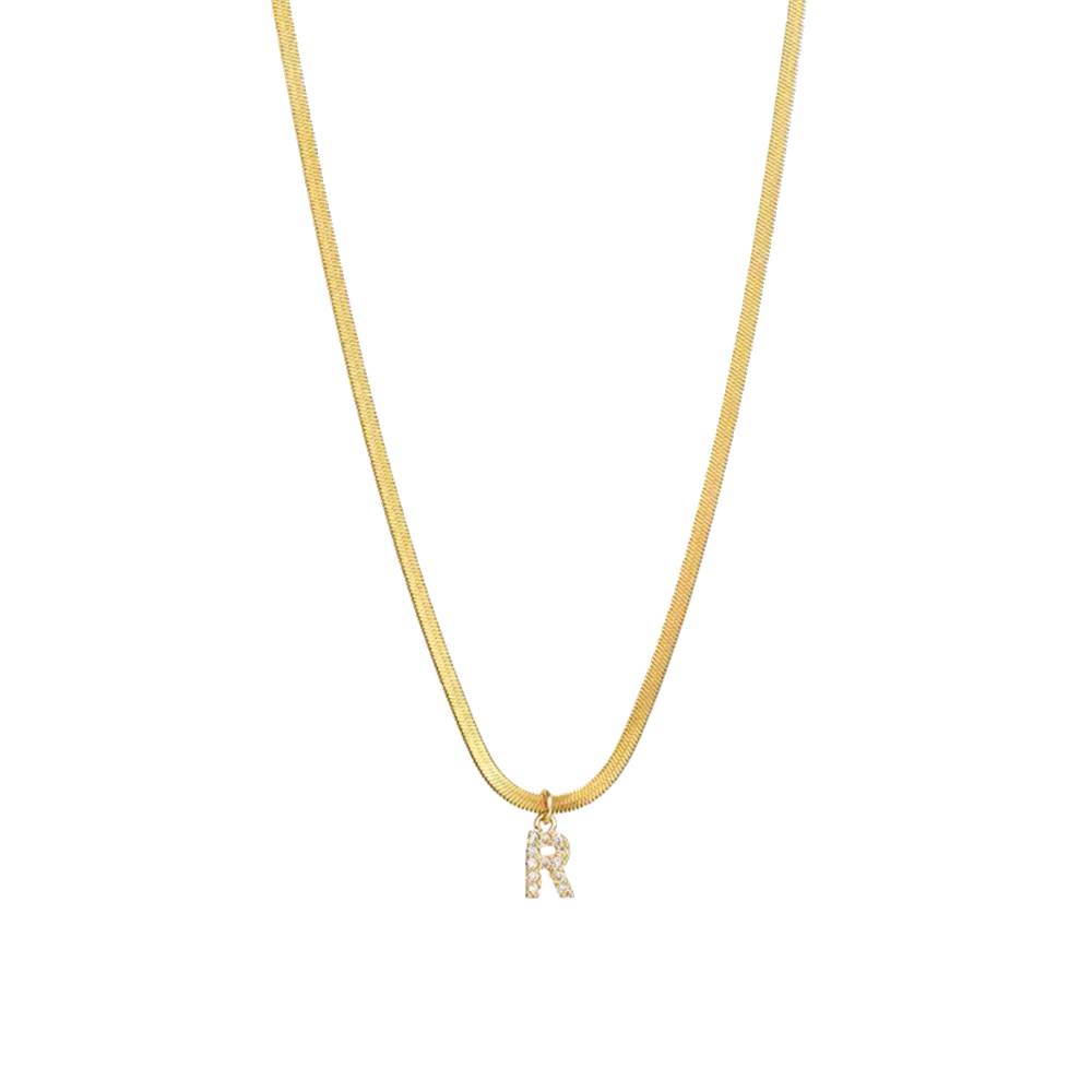 The Snake Initial Necklace